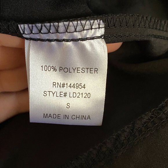 ETIQUETTE deep V-Neck open back cut out flare mini dress black size S - Picture 9 of 9